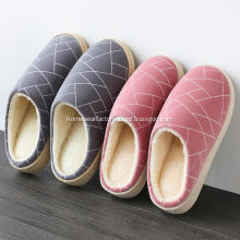 Plush non-slip cotton slippers